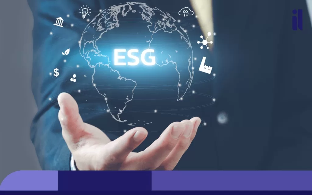 ESG na logística mão planeta homem