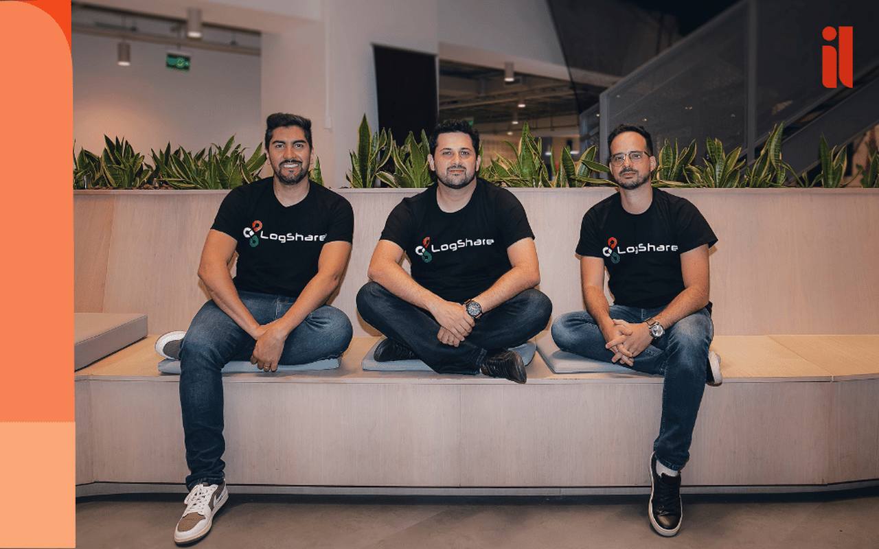 Logshare sócios Eduardo Souza, Pedro Prado e Glauber Alves