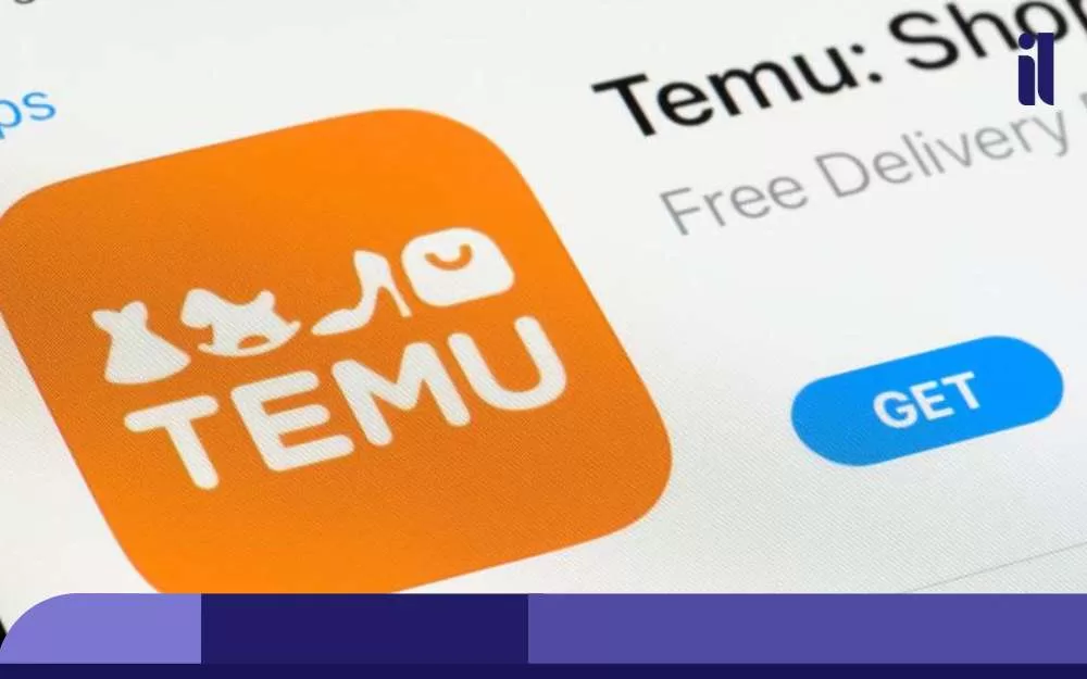 Tela do app Temu para download em loja de apps.
